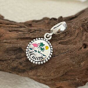 Pandora Miami Beach Holiday Christmas S925 Silver Dangle Charm